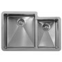 Karran 32" Seamless Undermount Large/Small Bowl Stainless Steel Kitchen Sink