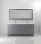 California Onyx 72 Inch Cashmere Grey Super White Quartz Vanity