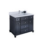 Lyra 36 Inch Black White Quartz Vanity