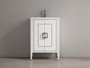 Neptune 24" White Black Seamless Porcelain Bathroom Vanity