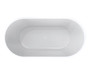 Calinda 60 x 30 Acrylic Freestanding Oval Center Drain Bathtub in White