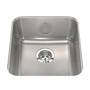 Kindred QSUA1917/8 17" Single Bowl Stainless Steel Undermount Bar / Prep Sink in Stainless Steel