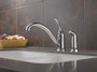 DELTA Single Handle Kitchen Faucet with Spray Chrome Finish