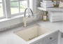 BLANCO ARTONA Kitchen Faucet in Stainless Finish / Biscuit