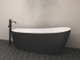 Zitta Issa Freestanding Bathtub Matt Black 59 1/2" x 29″ x 27 1/2″