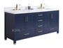 Armada 72" Double Sink Bathroom Vanity Blue