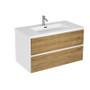 Rubi Aria 35" Washbasin Cabinet, Two Cabinets Oak