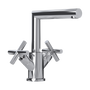 Rubi Gael Washbasin Faucet with Cross Handles with Drain Chrome