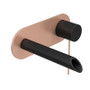 Rubi Kronos Wall Mounted Washbasin Faucet Matte Black/Copper