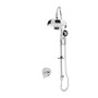 Rubi Qabil Pressure Balanced Shower Kit with Shower Column with Sliding Shower Bar, Hand Shower and Antique Shower Head Chrome