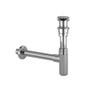 Rubi Decorative Siphon Pressure Drain for Washbasin Without Overflow Brushed Nickel