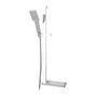 Rubi Yuma Square Sliding Shower Bar with Three-Jet Hand Shower Brushed Nickel