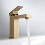 Royal Wallace Square Single-Hole Single Handle Bathroom Faucet Brushed Gold