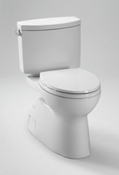 Toto Vespin II Two-Piece High-Efficiency Toilet, with SanaGloss
