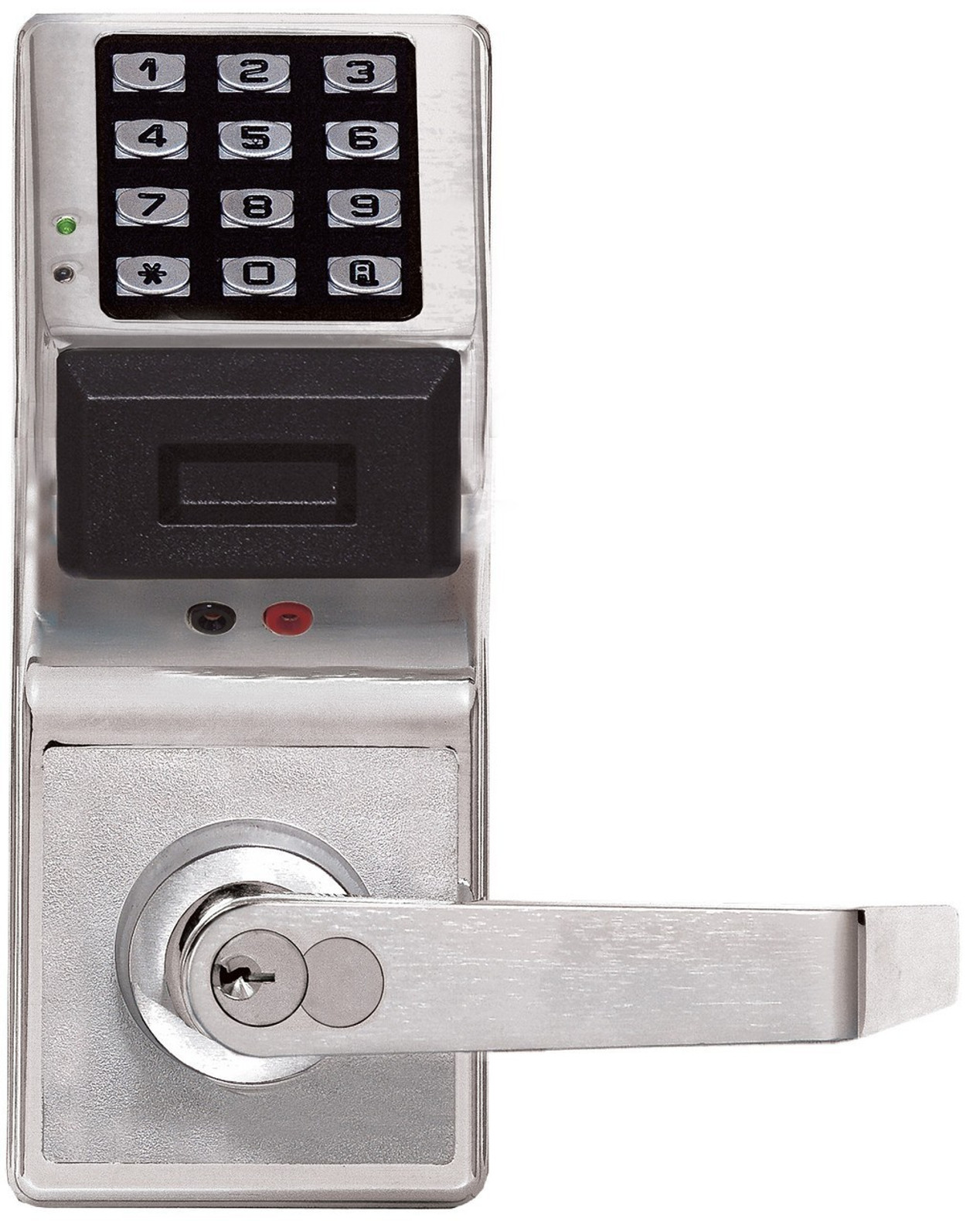 Alarm Lock Trilogy T2 100-User Weatherproof Interchangeable Core Electronic  Digital Keypad Cylindrical Lock Leverset, Satin Chrome Finish by Alarm Loc  通販