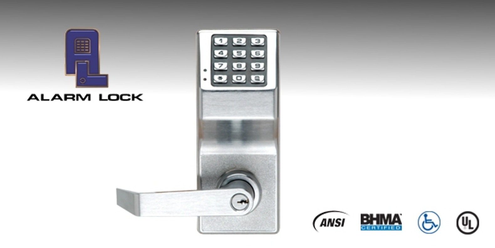 Alarm Lock T2 TRILOGY® Digital Locks DL2700 standard key override in Satin  Chrome