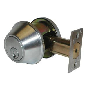 General Lock Single Cylinder Deadlock, US26D Satin Chrome 6-Way ...