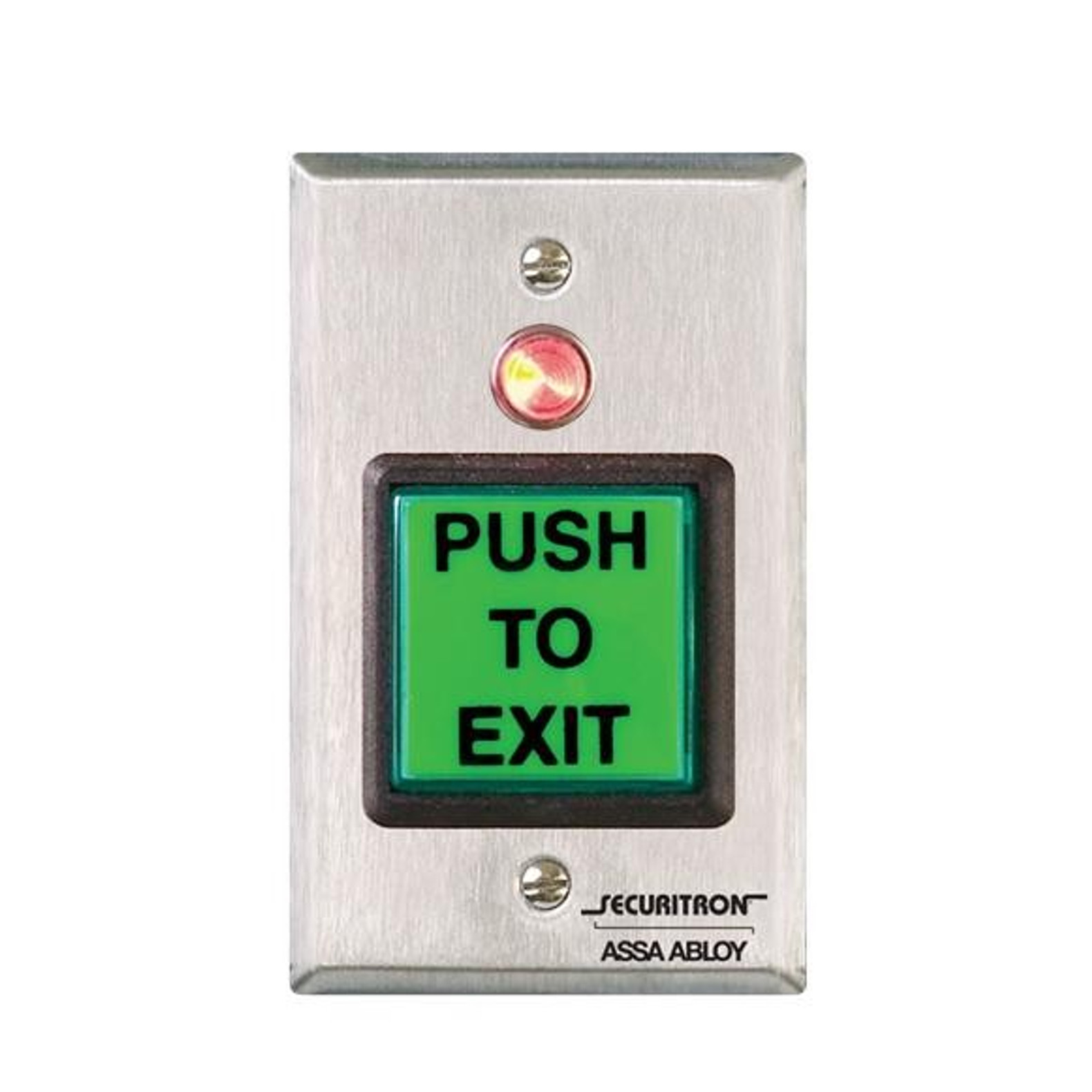 Illuminated Green Push-to-Exit Button