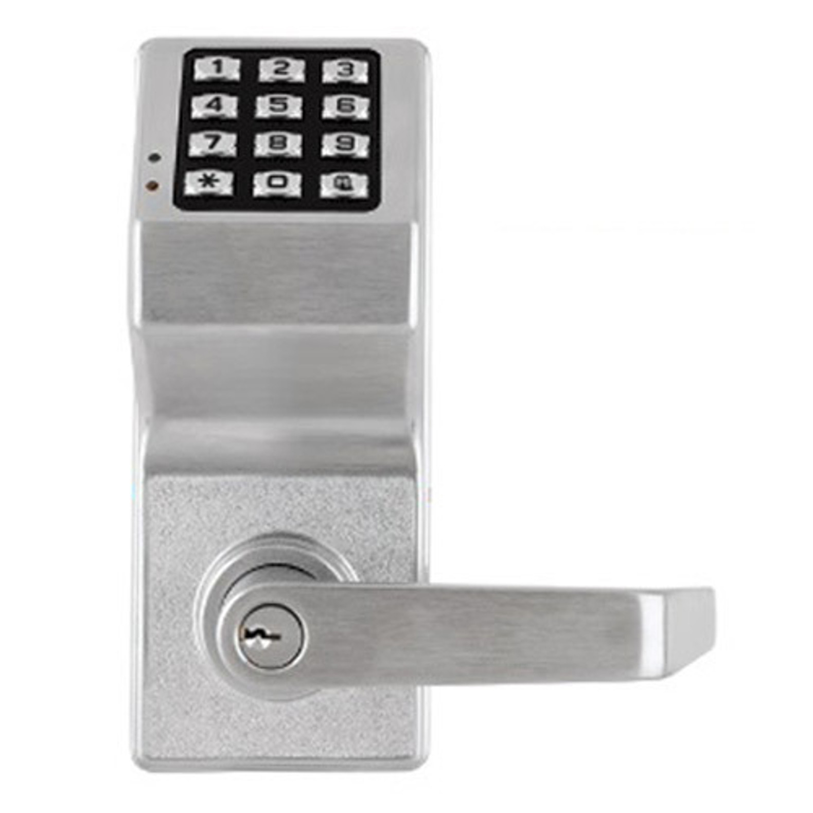 Alarm Lock DL2800-US26D-W57 Trilogy T2 Series Standalone Digital Cylindrical  Keyless Lock Leverset in Satin Chrome for 2-1/2 In. Thick Door KAL DOOR  HARDWARE