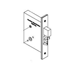 Simplex M76/A1NL1-626-R American Standard Mortise no Deadbolt in