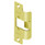 Trine 478X-375-3-RD Access Technology 3000 Series Asa Strike Extended Faceplate with Radiused Corners in Bright Brass
