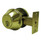 General Lock Single Cylinder Deadlock, US3 Polished Brass Finish, 6-Way Adjustable Latch, Schlage C Keyway, Grade 2