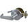 Falcon Falcon T851PD-D-626 Storeroom Electrified Cylindrical Dane Lever Lock w/ Conventional Cylinder Fail Safe (24VDC)
