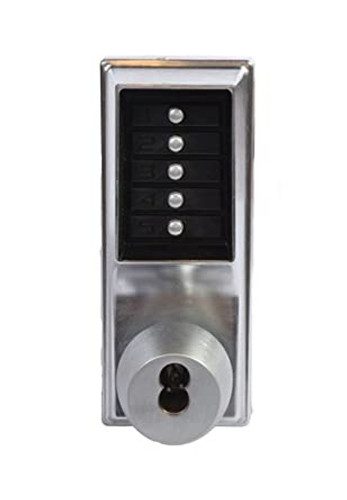 Dormakaba 1000 Series Model 1041 keyless lock (knob) with Interchangeable core (less core) key override and passage feature Dormakaba 1000 Series Model 1041 keyless lock (knob) with Interchangeable core (less core) key override and passage feature