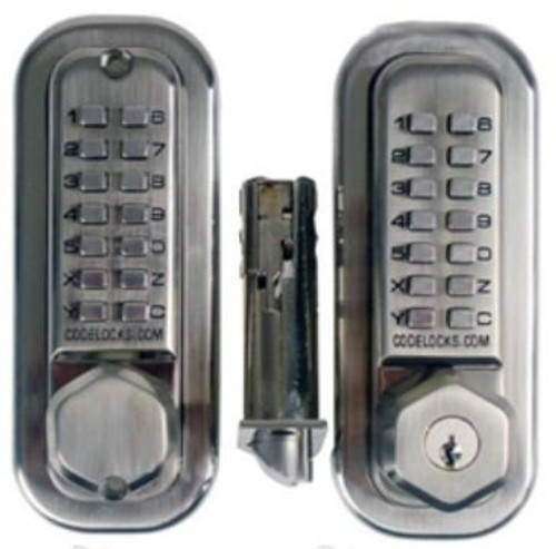 Codelock CL290KBB Double Sided Combination Tubular Deadlatch WITH KEY BYPASS. Codelock CL290KBB Double Sided Combination Tubular Deadlatch WITH KEY BYPASS.
