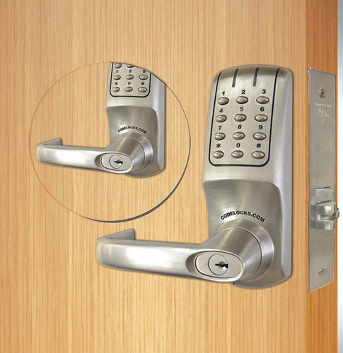 Codelock CL5250BB Heavy Duty electronic keyless lock Mortise Back to Back double-sided with Standard Key Override