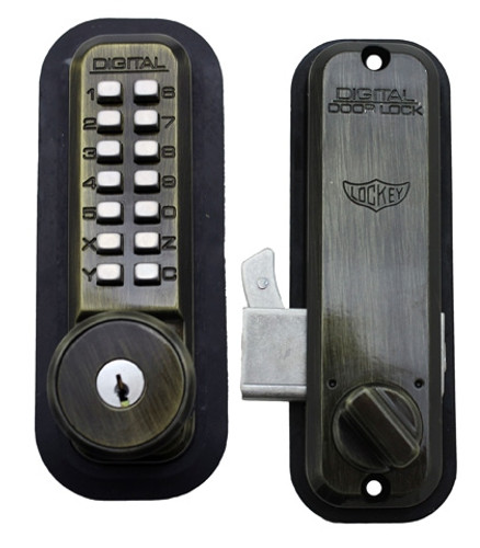 Lockey Keyless Sliding Door Lock 2500 with Key Override.