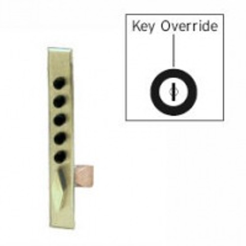 Kaba Pushbutton Cabinet Keyless Lock Simplex 9600 series Model Simplex 9621C22 Keyless Wood Cabinet Lock - Cross-Throw, Auto-Lock w/ Trim & Key Override
