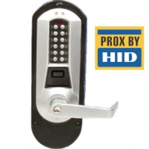 Dormakaba E-Plex 5700 series Model E5710B Proximity Card and Pin Code access control for Door with PANIC BARS and with BEST or Compatible Interchangeable Core (less core).