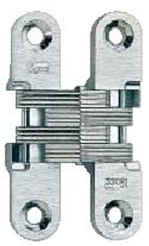 SOSS 204CUNP Invisible Hinge, 2-3/8", 1 Pair Carded, 3/4" Minimum Door Thickness, Unplated