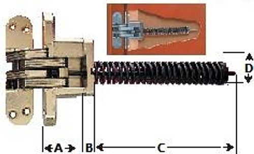 Soss 218IC-US26D Invisible Closer Hinge in Satin Chrome Soss 218IC-US26D Invisible Closer Hinge in Satin Chrome