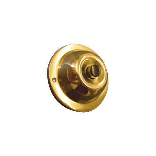 Trine JRP Push Bell Button in Polished Solid Brass with Black Center Trine JRP Push Bell Button in Polished Solid Brass with Black Center