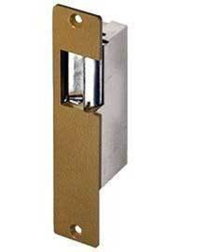 Trine 001RS-24DC Electric Strike Cylindrical in Brass, Fail Safe