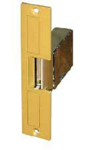 Trine 004-24AC Electric Strike Locks with Deadbolt in Brass