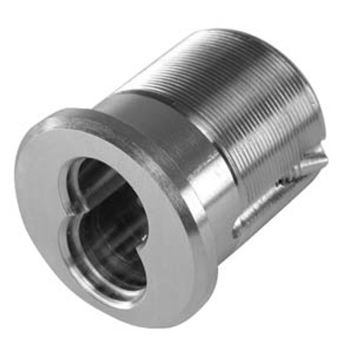 General Lock Mortise Cylinder Shell (Housing), 1-1/4", for 6-Pin SFIC Core, US26D Satin Chrome Finish, Adams Rite Cam
