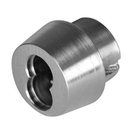 General Lock Mortise Cylinder Shell (Housing), 1-1/4", for 6-Pin SFIC Core, Tapered, 26D Satin Chrome Finish, Adams Rite Cam