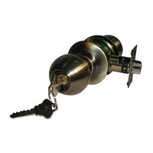 General Lock Entry Lock, B Knob Design, Adjustable Latch, Schlage C Keyway, T Strike, Grade 3-1