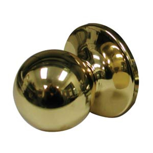 General Lock Passage Set, P Knob Design, US3 Polished Brass Finish, 6-Way Latch, Grade 3