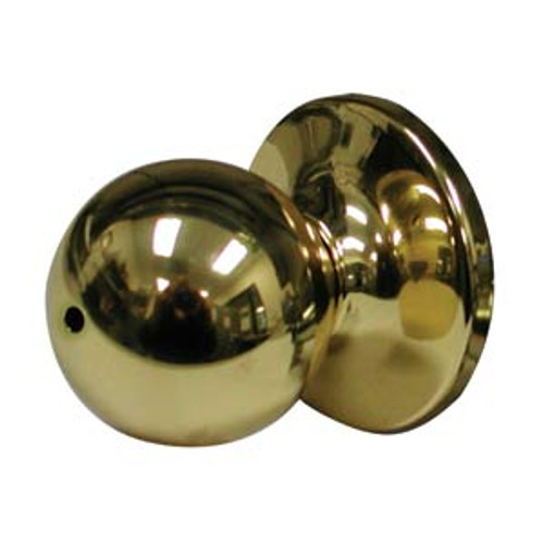 General Lock Privacy Set, P Knob Design, US3 Polished Brass Finish, 6-Way Latch, Grade 3