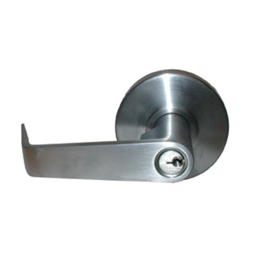 General Lock Entry Lock, S Lever Design, 2-3/8" Backset, Schlage C Keyway, ANSI Strike, Grade 2-3