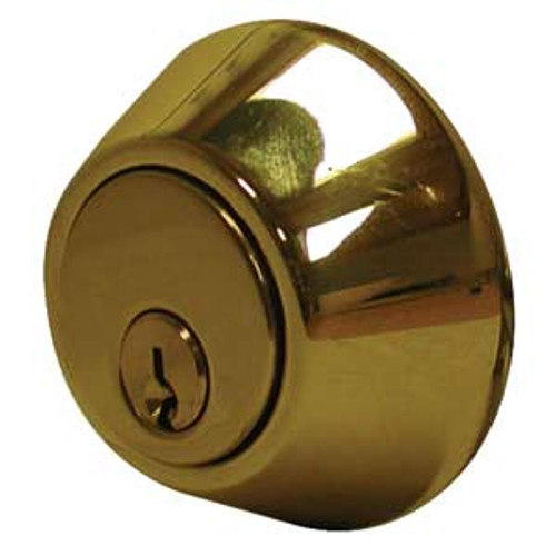 General Lock Double Cylinder Deadlock, US3 Polished Brass Finish, Kwikset Keyway, Adjustable Bolt, Grade 3