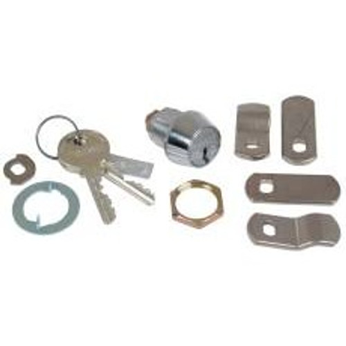 Medeco 600650TT-KIT-26-DLT All-In-One Cam Lock Kit, 1-1/8", 5-Pin, DL Keyway, Pinned, Satin Chrome