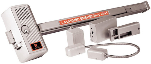 Alarm Locks 715x28x88 Delayed Agress Panic Lock Monitoring Output 33" Bar in Satin Aluminum