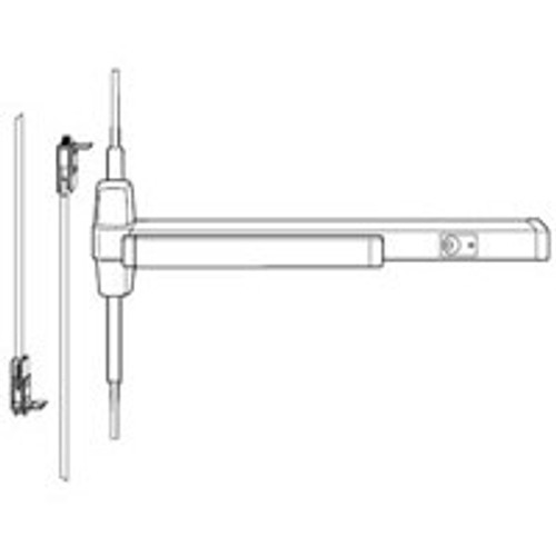 Von Duprin CX9947EO-4-US26D Exit Only Chexit Controlled Concealed Vertical Rod Exit Device 4' Door Von Duprin CX9947EO-4-US26D Exit Only Chexit Controlled Concealed Vertical Rod Exit Device 4' Door