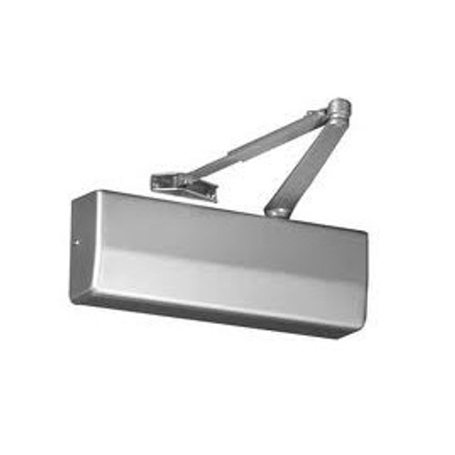 Corbin Russwin DC8210 689 Grade 1 Surface Door Closer, Double Lever Arm with PA Bracket, Push or Pull Side Mount, Size 1 to 6, Full Cover, Non-Handed, Aluminum Painted