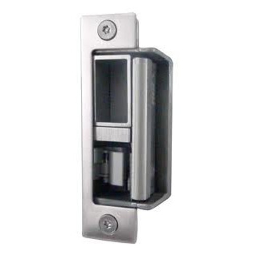 RCI F2164 32D Fire Rated Electric Strike, 4-7/8 In. Faceplate, for Cylindrical and Mortise Locks with or without Deadbolt, 12/24 VDC, 12-24 VAC, Fail Secure, Satin Stainless Steel